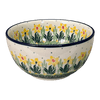 Polish Pottery Deep 5.5" Bowl (Daffodils in Bloom) | A986-2122X at PolishPotteryOutlet.com