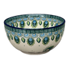 Polish Pottery 5.5" Deep Bowl (Peacock Plume) | A986-2218X at PolishPotteryOutlet.com