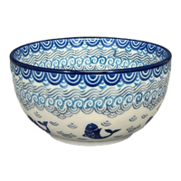 A picture of a Polish Pottery CA 5.5" Deep Bowl (Koi Pond) | A986-2372X as shown at PolishPotteryOutlet.com/products/5-5-deep-bowl-koi-pond-a986-2372x