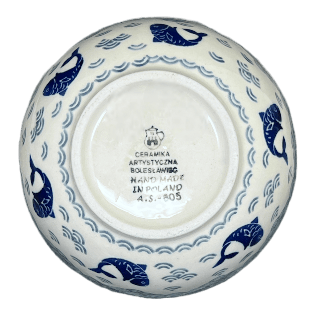 Bowl, Round, Deep, 5.5" in "Koi Pond" by Ceramika Artystyczna | A986-2372X