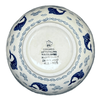 A picture of a Polish Pottery CA 5.5" Deep Bowl (Koi Pond) | A986-2372X as shown at PolishPotteryOutlet.com/products/5-5-deep-bowl-koi-pond-a986-2372x