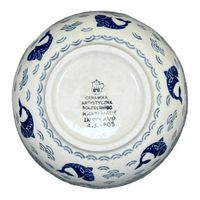 A picture of a Polish Pottery 5.5" Deep Bowl (Koi Pond) | A986-2372X as shown at PolishPotteryOutlet.com/products/5-5-deep-bowl-koi-pond-a986-2372x