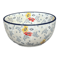 A picture of a Polish Pottery CA 5.5" Deep Bowl (Soft Bouquet) | A986-2378X as shown at PolishPotteryOutlet.com/products/5-5-deep-bowl-soft-bouquet-a986-2378x