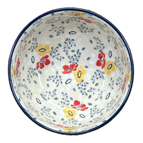 Polish Pottery CA 5.5" Deep Bowl (Soft Bouquet) | A986-2378X Additional Image at PolishPotteryOutlet.com