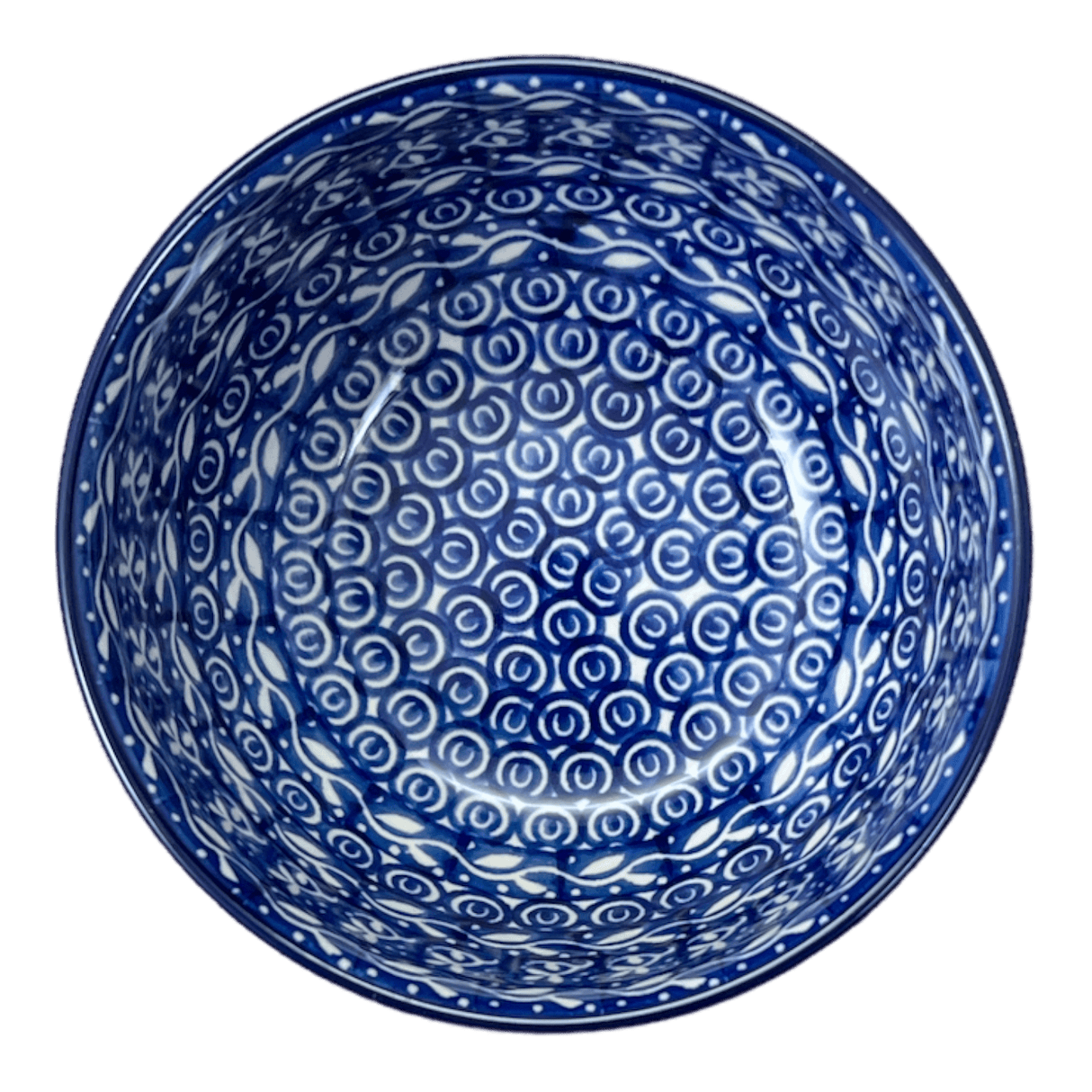 Bowl, Round, Deep, 5.5" in "Wavy Blues" by Ceramika Artystyczna | A986-905X