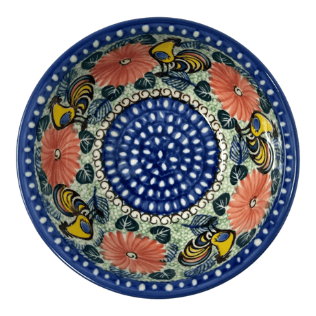 Bowl, Round, Deep, 5.5" in "Regal Roosters" by Ceramika Artystyczna | A986-U2617