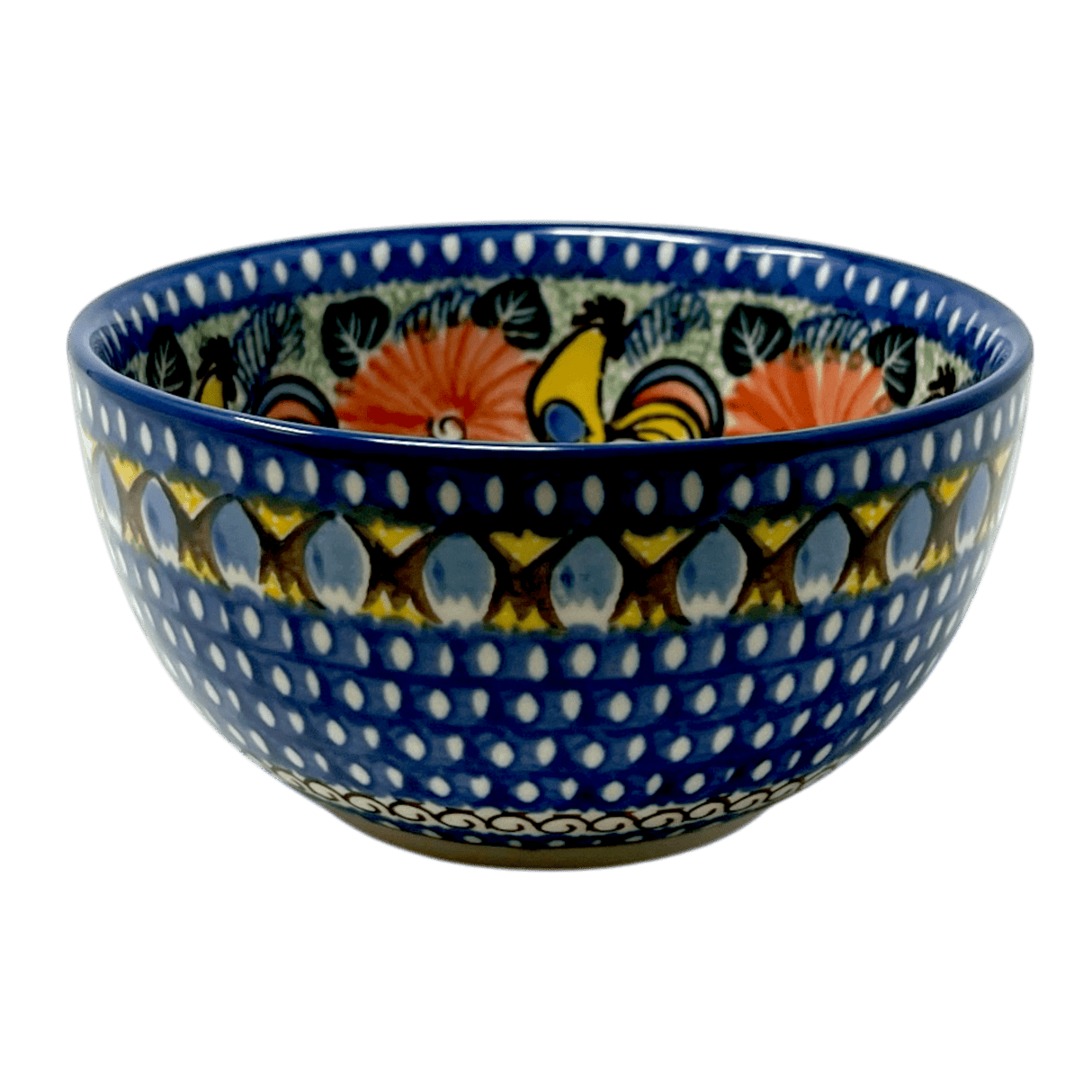 Bowl, Round, Deep, 5.5" in "Regal Roosters" by Ceramika Artystyczna | A986-U2617