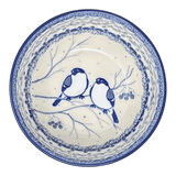 Bowl, Round, Deep, 5.5" in "Bullfinch on Blue" by Ceramika Artystyczna | A986-U4830