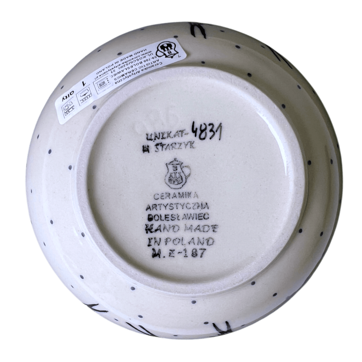 Bowl, Round, Deep, 5.5" in "Birds on a Wire" by Ceramika Artystyczna | A986-U4831