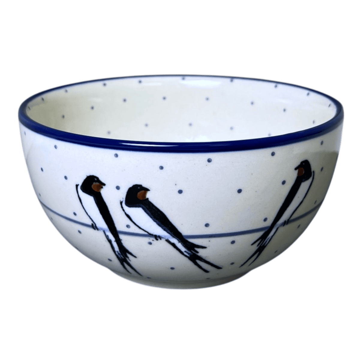 Bowl, Round, Deep, 5.5" in "Birds on a Wire" by Ceramika Artystyczna | A986-U4831