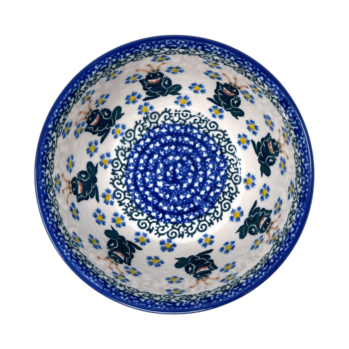 Bowl, Round, Deep, 5.5" in "Frog Prince" by Ceramika Artystyczna | A986-U9969