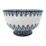 Bowl, Round, Deep, Pedestal, 8.75" in "Green Lace" by Ceramika Artystyczna | AA14-1149Q