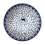Bowl, Round, Deep, Pedestal, 8.75" in "Cat Tracks" by Ceramika Artystyczna | AA14-1771