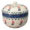 Polish Pottery Apple Baker (Long Stem Roses) | AA38-1391X at PolishPotteryOutlet.com