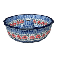 A picture of a Polish Pottery CA Bundt Cake Pan (Rosie's Garden) | AA55-1490X as shown at PolishPotteryOutlet.com/products/bundt-cake-pan-rosies-garden-aa55-1490x