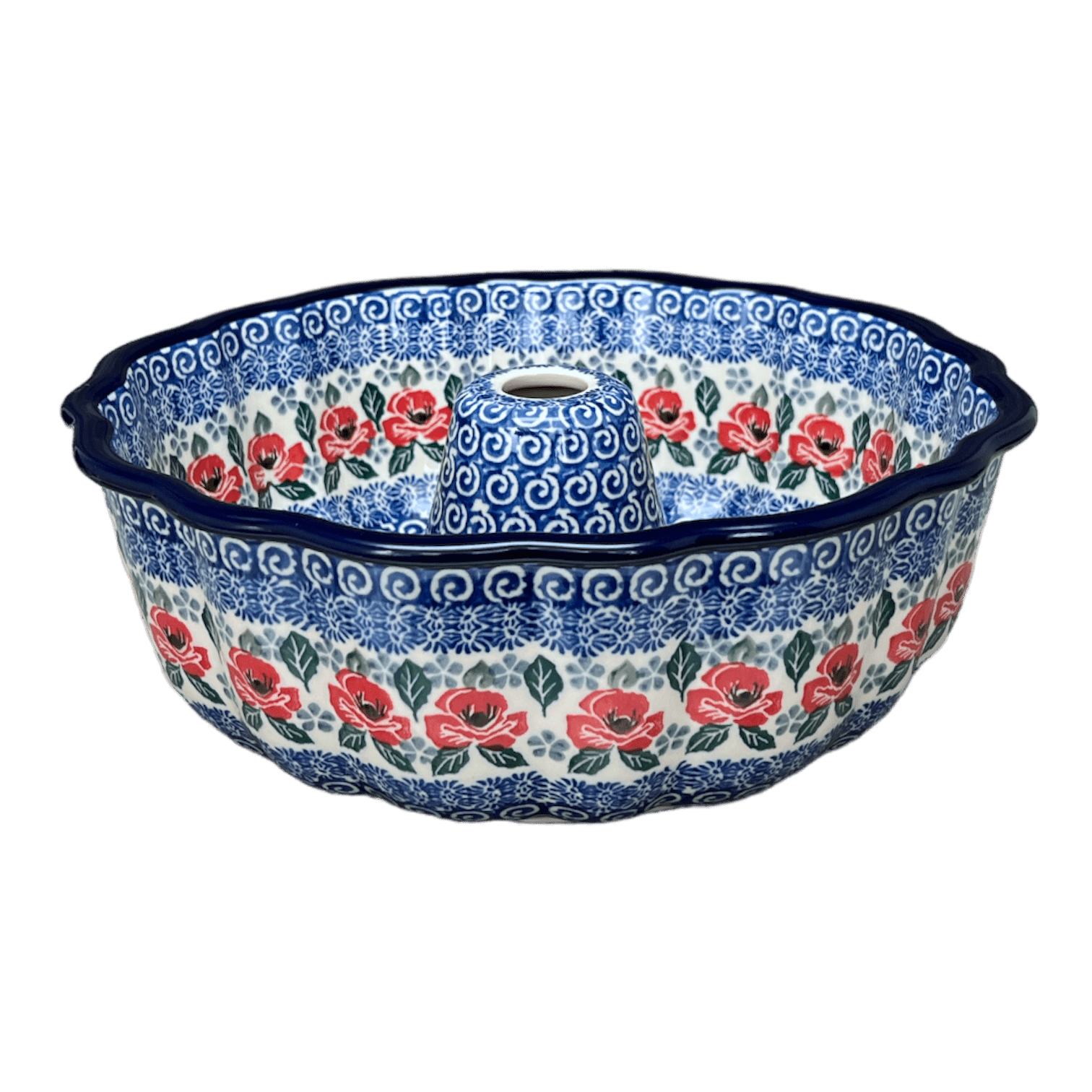 Bundt Cake Pan (Rosie's Garden)  AA55-1490X - The Polish Pottery Outlet
