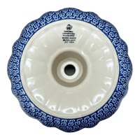 A picture of a Polish Pottery CA Bundt Cake Pan (Rosie's Garden) | AA55-1490X as shown at PolishPotteryOutlet.com/products/bundt-cake-pan-rosies-garden-aa55-1490x