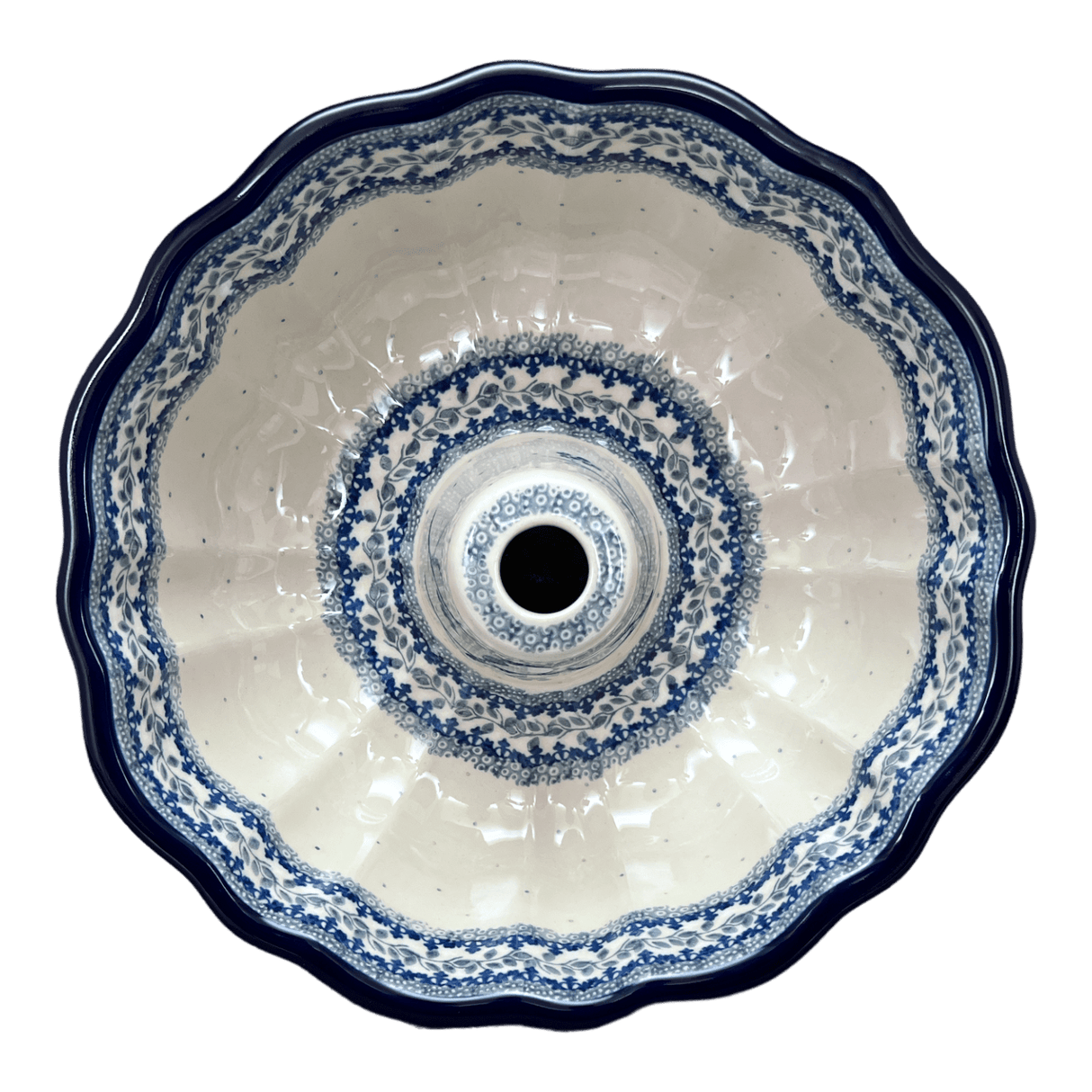 Bundt Cake Pan, 10.25" in "Bullfinch on Blue" by Ceramika Artystyczna | AA55-U4830