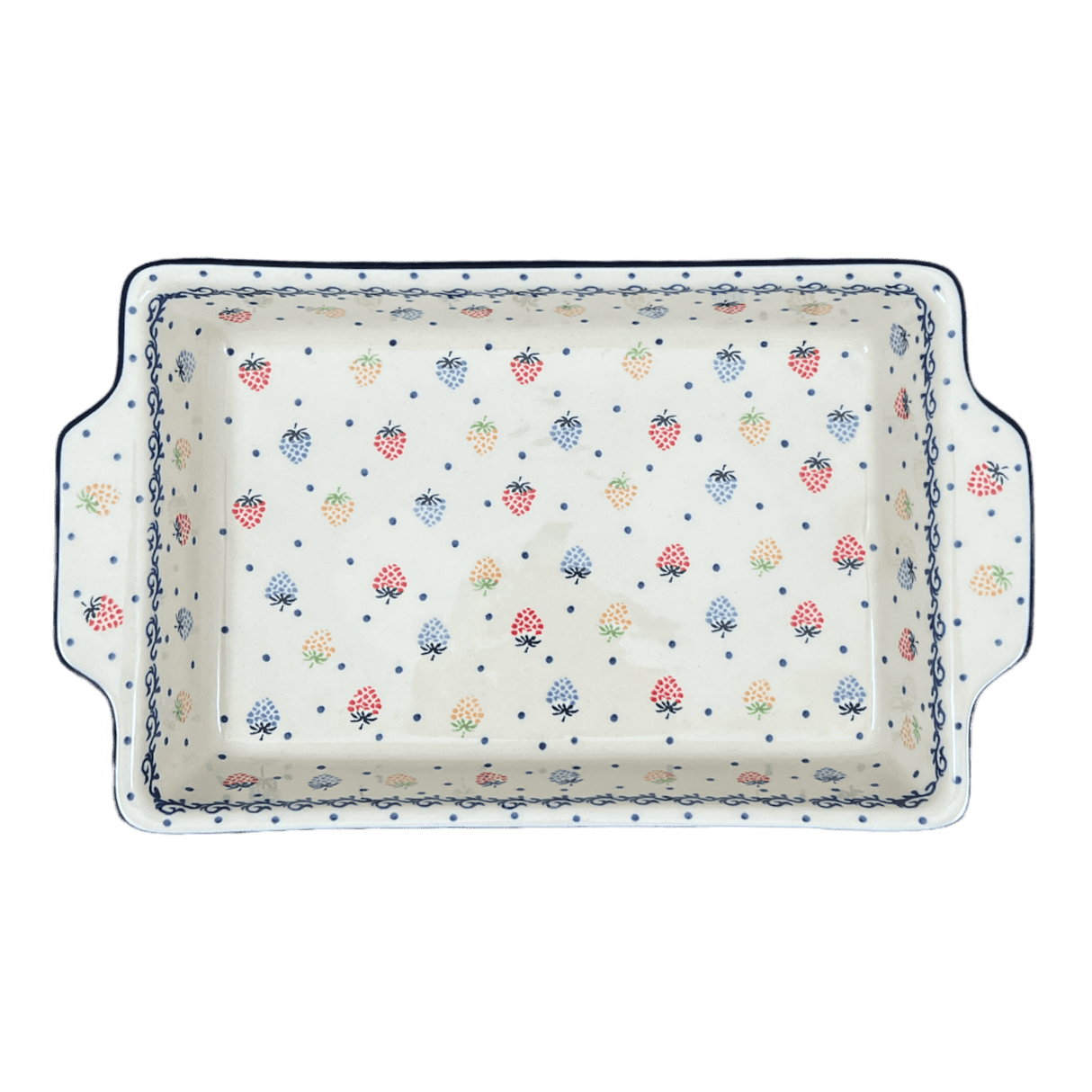 Baker, Rectangular, Handles, 15.5" x 9" in "Mixed Berries" by Ceramika Artystyczna | AA56-1449X