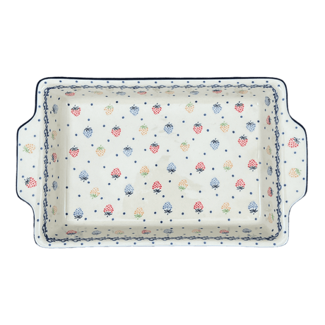 Baker, Rectangular, Handles, 15.5" x 9" in "Mixed Berries" by Ceramika Artystyczna | AA56-1449X