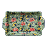 Baker, Rectangular, Handles, 15.5" x 9" in "Tropical Love" by Ceramika Artystyczna | AA56-U4705