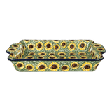 Baker, Rectangular, Handles, 15.5" x 9" in "Sunflower Field" by Ceramika Artystyczna | AA56-U4737