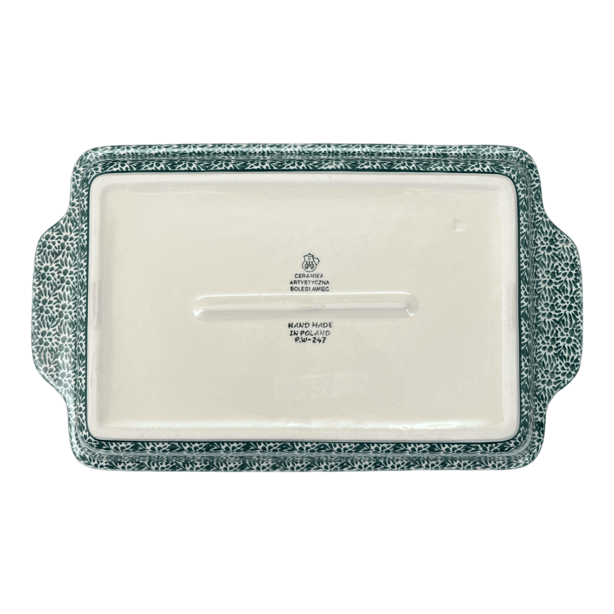 Casserole, Rectangular, Handles, 13" x 8" in "Going Green" by Ceramika Artystyczna | AA59-1885Q