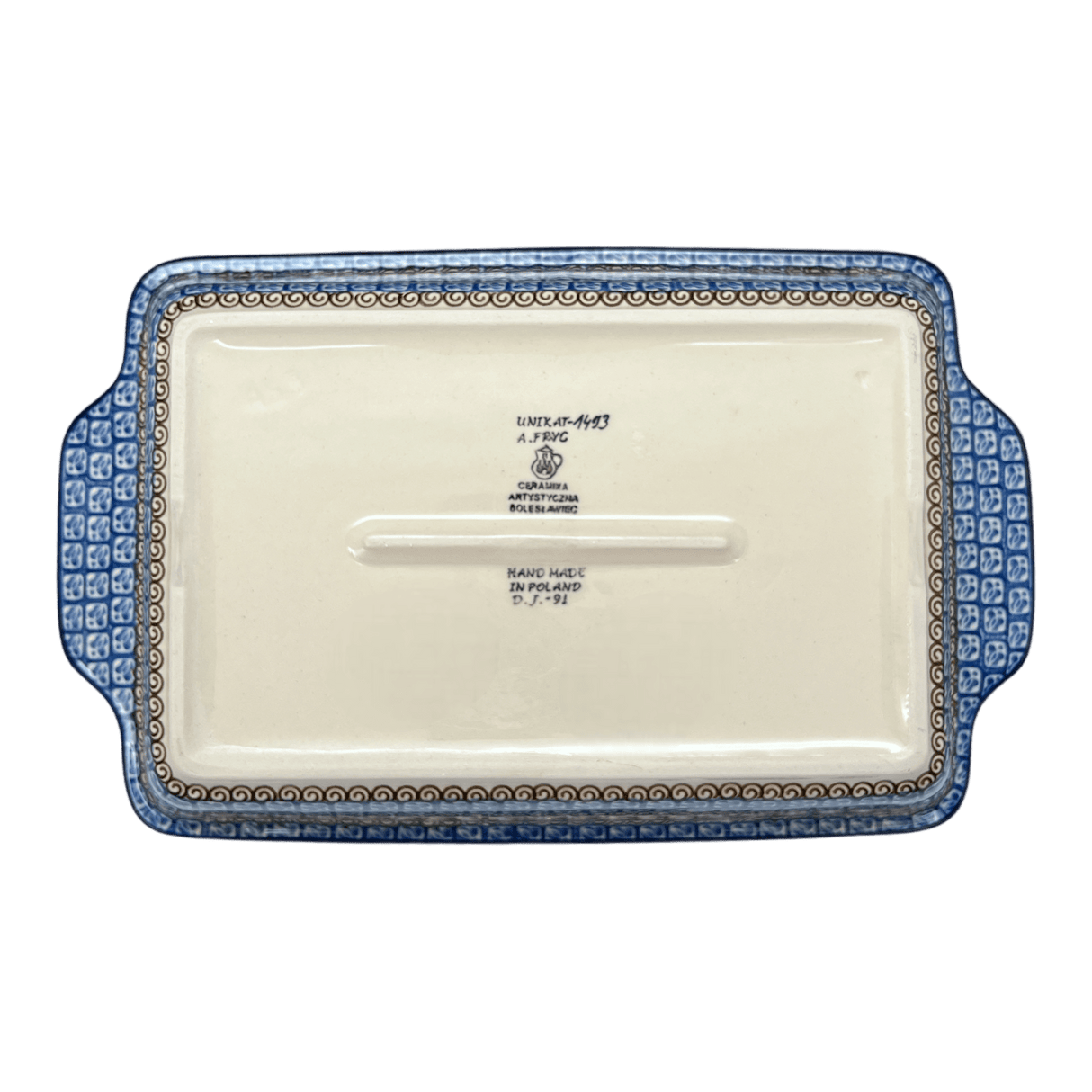 Casserole, Rectangular, Handles, 13" x 8" in "Butterfly Parade" by Ceramika Artystyczna | AA59-U1493