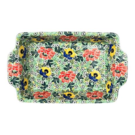 Casserole, Rectangular, Handles, 13" x 8" in "Tropical Love" by Ceramika Artystyczna | AA59-U4705