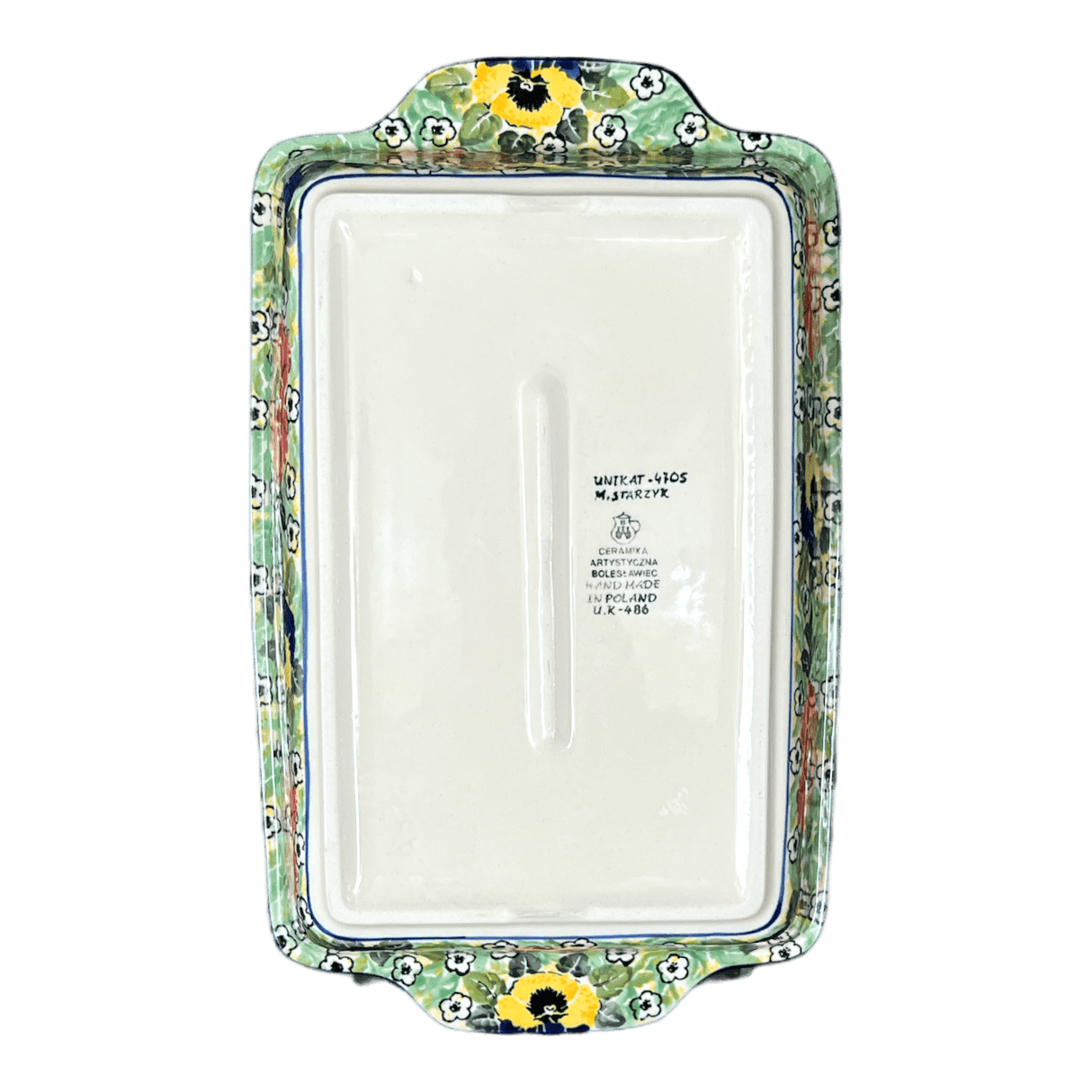 Casserole, Rectangular, Handles, 13" x 8" in "Tropical Love" by Ceramika Artystyczna | AA59-U4705