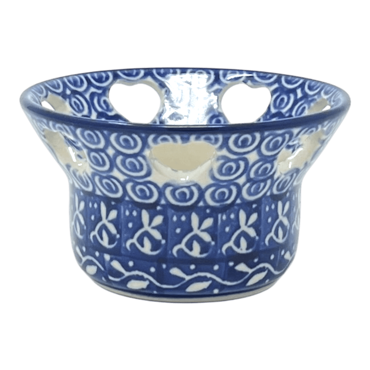 Candle Holder, Votive, 2" in "Wavy Blues" by Ceramika Artystyczna | AA90-905X