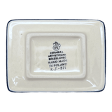 Soap Dish, Rectangular, 3.25" x 4.5" in "Ring of Green" by Ceramika Artystyczna | AA97-1479X