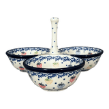 Bowl, Round, 3-Bowl, Divided Server in "Mixed Berries" by Ceramika Artystyczna | AB34-1449X