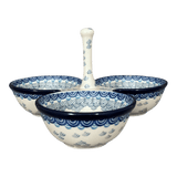 Bowl, Round, 3-Bowl, Divided Server in "Koi Pond" by Ceramika Artystyczna | AB34-2372X