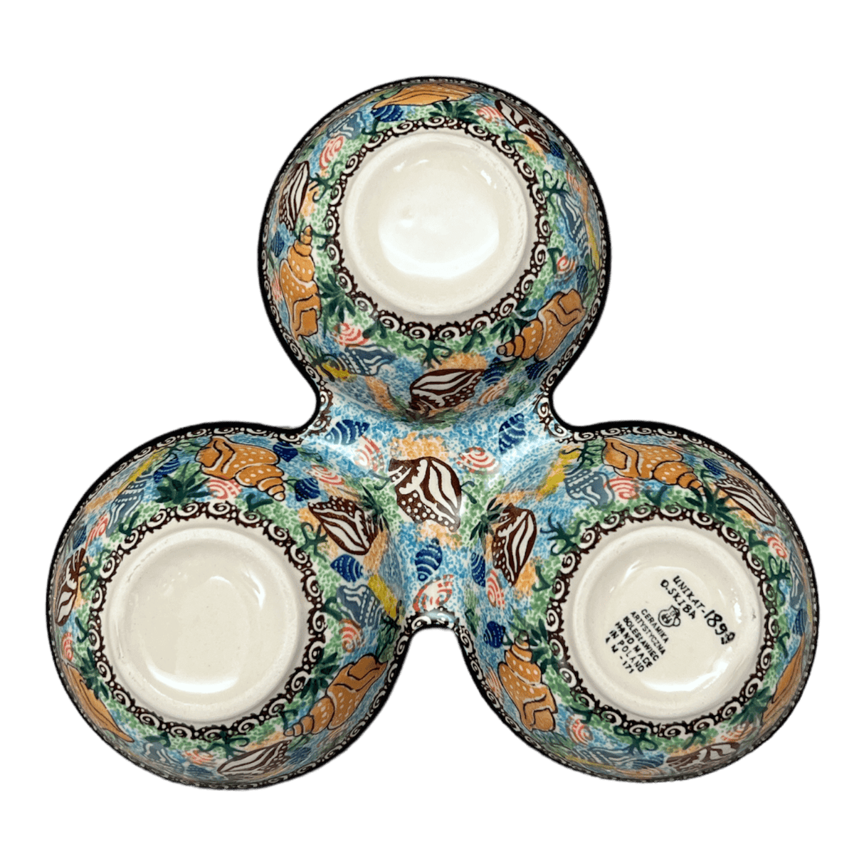 Bowl, Round, 3-Bowl, Divided Server in "Poseidon's Treasure" by Ceramika Artystyczna | AB34-U1899