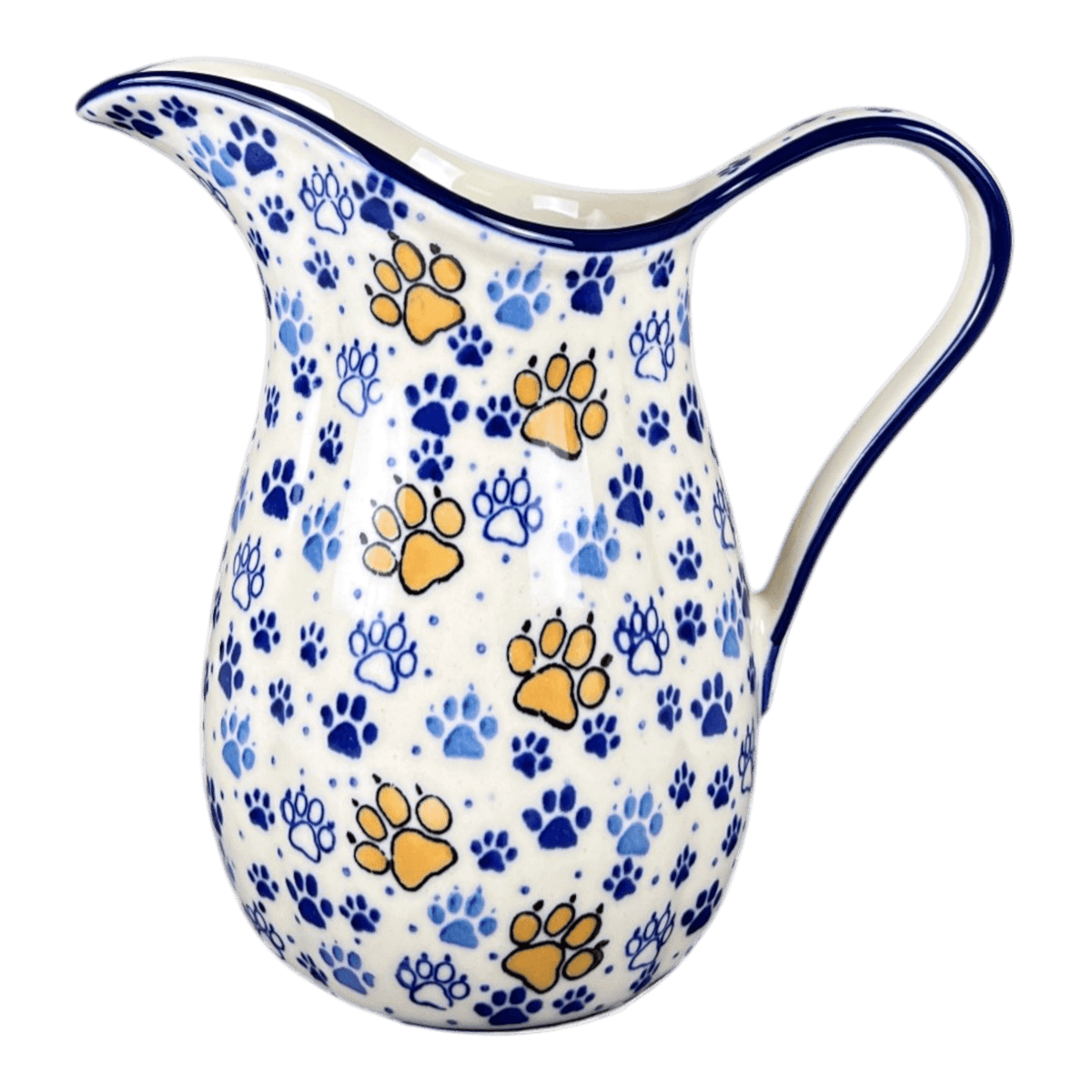 Pitcher, Fancy, Small 30 oz. in "Paw Prints" by Ceramika Artystyczna | AB36-1770X