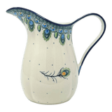 Pitcher, Fancy, Small 30 oz. in "Peacock Plume" by Ceramika Artystyczna | AB36-2218X