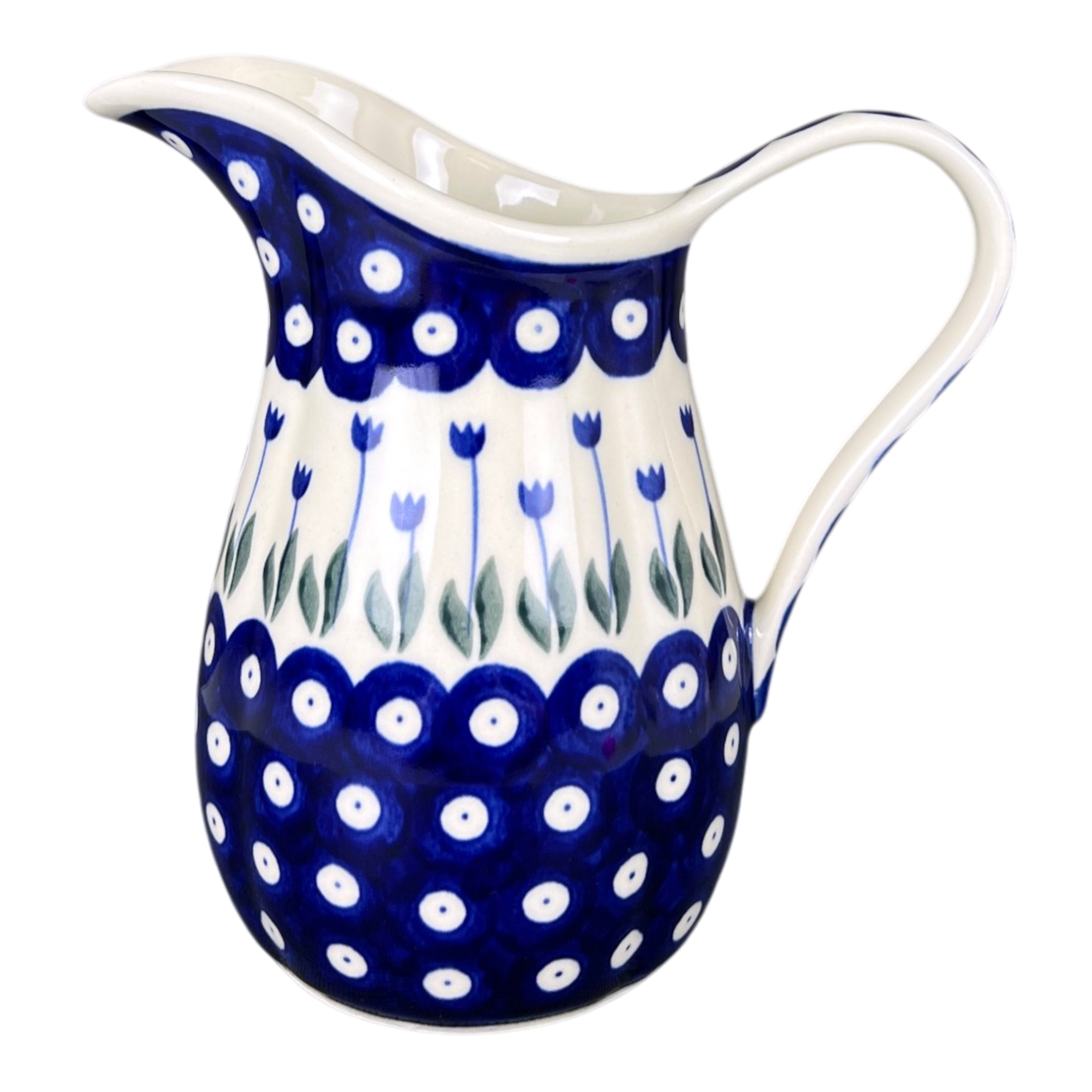 Pitcher, Fancy, Small 30 oz. in "Tulip Dot" by Ceramika Artystyczna | AB36-377Z