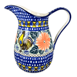 Pitcher, Fancy, Small 30 oz. in "Regal Roosters" by Ceramika Artystyczna | AB36-U2617