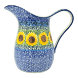 Pitcher, Fancy, Small 30 oz. in "Sunflowers" by Ceramika Artystyczna | AB36-U4739