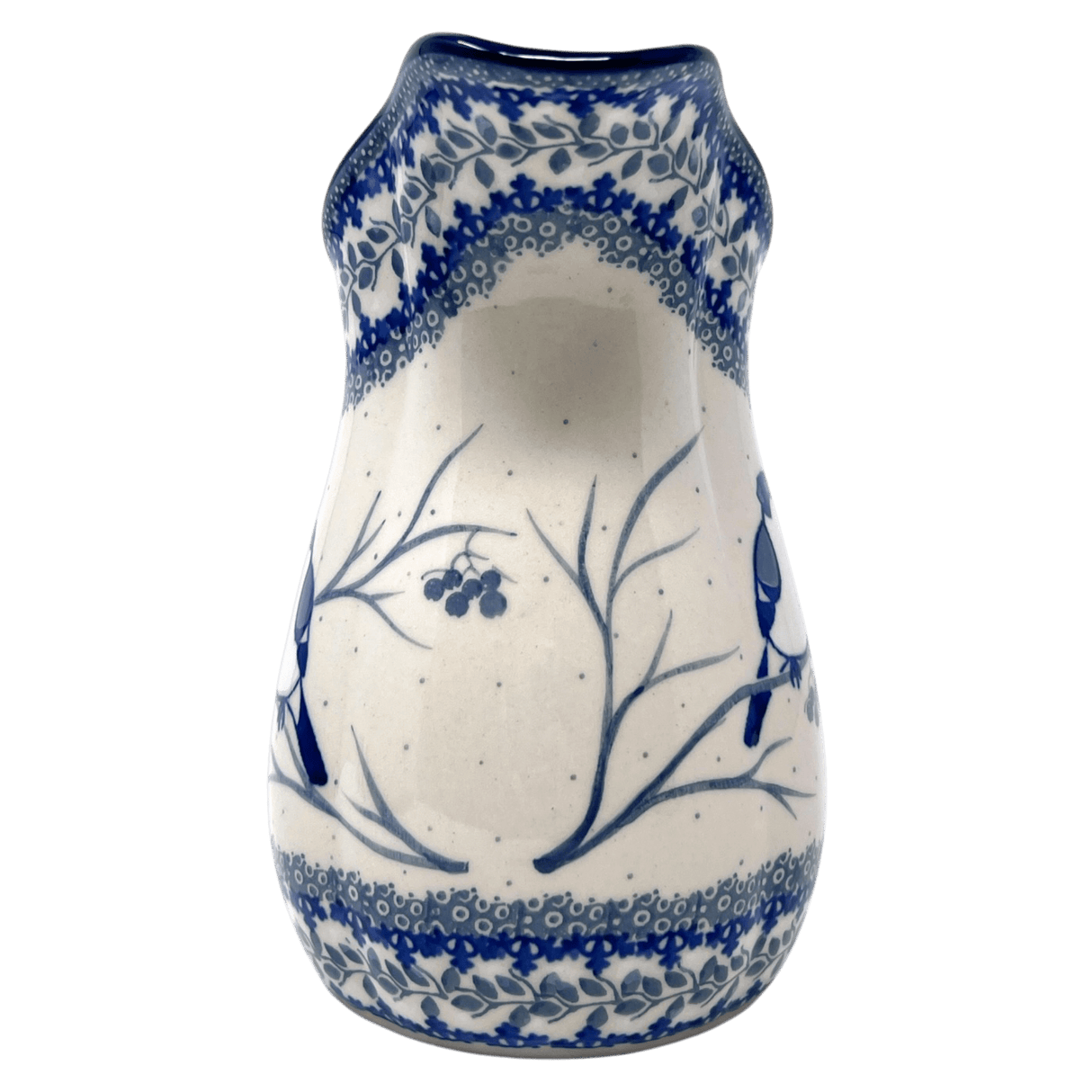 Pitcher, Fancy, Small 30 oz. in "Bullfinch on Blue" by Ceramika Artystyczna | AB36-U4830