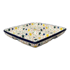 Polish Pottery Divided Square Dish (Star Shower) | AB40-359X at PolishPotteryOutlet.com