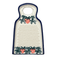 A picture of a Polish Pottery CA 6" Small Grater (Strawberry Patch) | AB46-721X as shown at PolishPotteryOutlet.com/products/6-small-grater-strawberry-patch-ab46-721x
