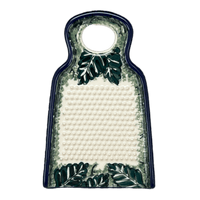 A picture of a Polish Pottery CA 6" Small Grater (Blue Dahlia) | AB46-U1473 as shown at PolishPotteryOutlet.com/products/6-small-grater-blue-dahlia-ab46-u1473