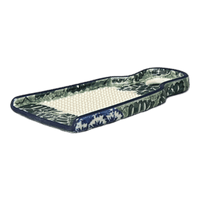 A picture of a Polish Pottery CA 6" Small Grater (Blue Dahlia) | AB46-U1473 as shown at PolishPotteryOutlet.com/products/6-small-grater-blue-dahlia-ab46-u1473