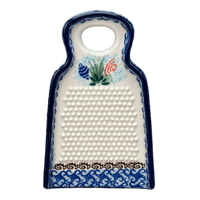 A picture of a Polish Pottery CA 6" Small Grater (Poseidon's Treasure) | AB46-U1899 as shown at PolishPotteryOutlet.com/products/6-small-grater-poseidons-treasure-ab46-u1899