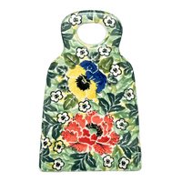 A picture of a Polish Pottery CA 6" Small Grater (Tropical Love) | AB46-U4705 as shown at PolishPotteryOutlet.com/products/6-small-grater-tropical-love-ab46-u4705