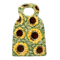 A picture of a Polish Pottery CA 6" Small Grater (Sunflower Field) | AB46-U4737 as shown at PolishPotteryOutlet.com/products/6-small-grater-sunflower-field-ab46-u4737