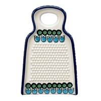 A picture of a Polish Pottery CA 6" Small Grater (Mediterranean Waves) | AB46-U72 as shown at PolishPotteryOutlet.com/products/6-small-grater-mediterranean-waves-ab46-u72