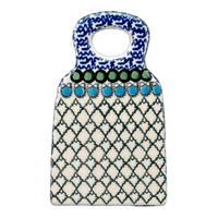 A picture of a Polish Pottery CA 6" Small Grater (Mediterranean Waves) | AB46-U72 as shown at PolishPotteryOutlet.com/products/6-small-grater-mediterranean-waves-ab46-u72